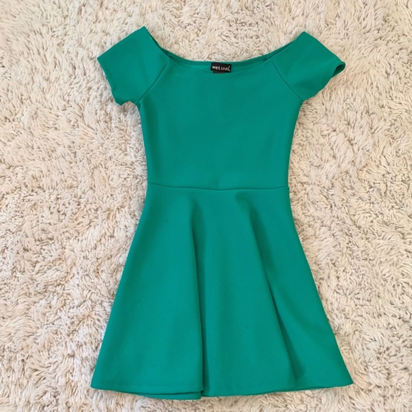 green off the shoulder skater dress Buy Kaori By Shreya Sandy Green Off Shoulder Skater Dress Online